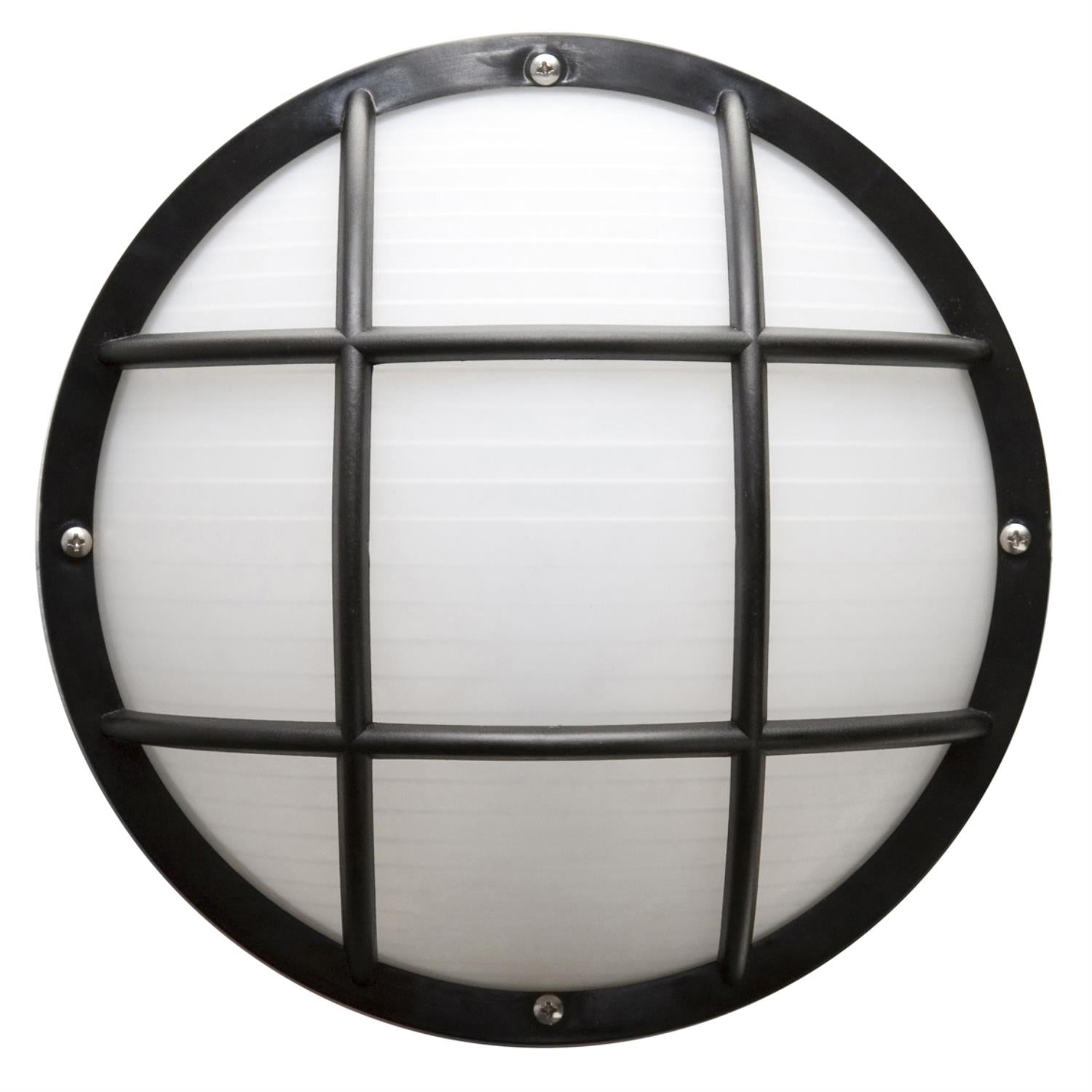 SUNLITE E26 Eurostyle Grid Black Outdoor Wall Lighting Fixture