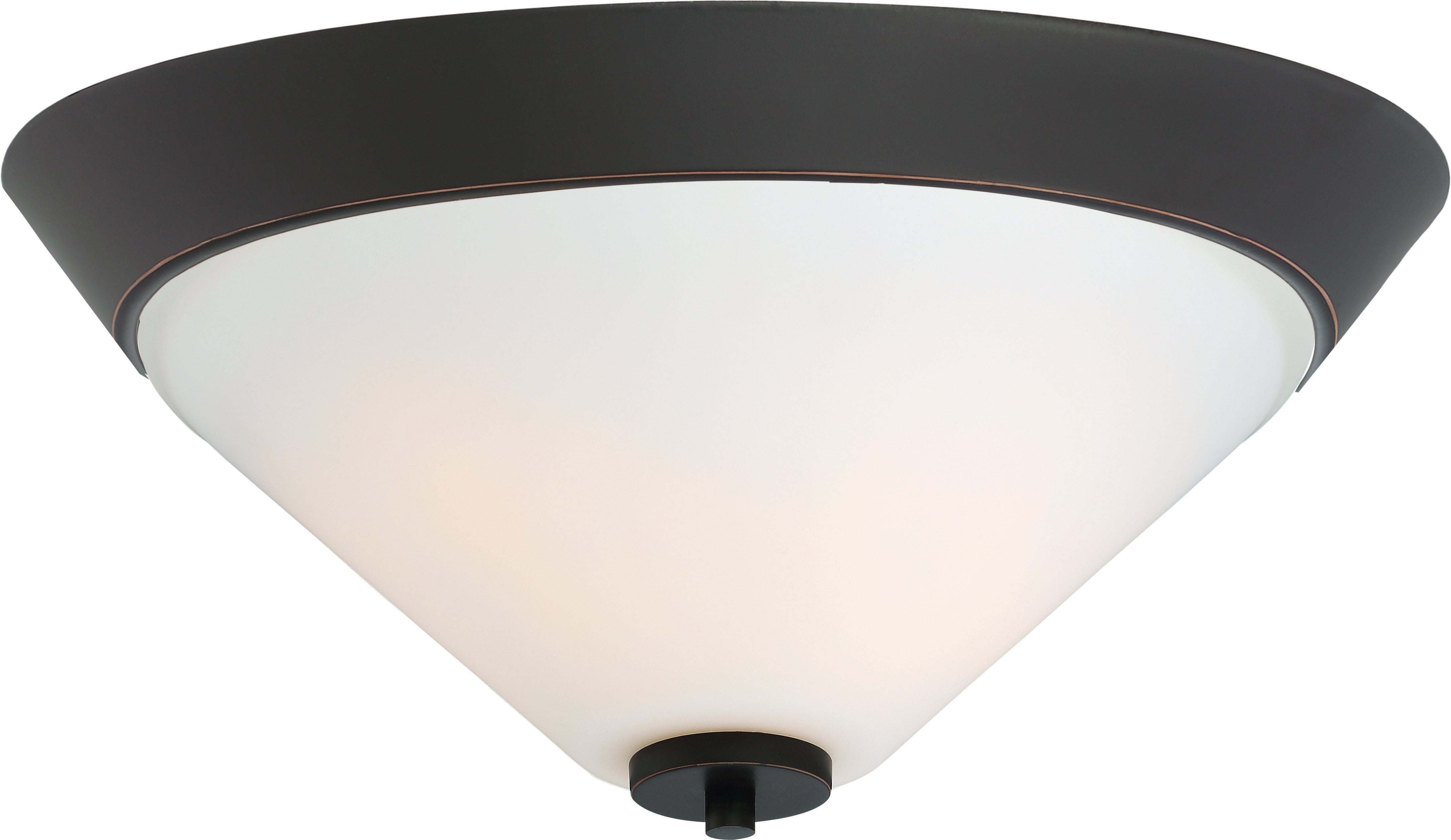 Nome 2-Light Flush Mounted Light Fixture in Mahogany Bronze Finish