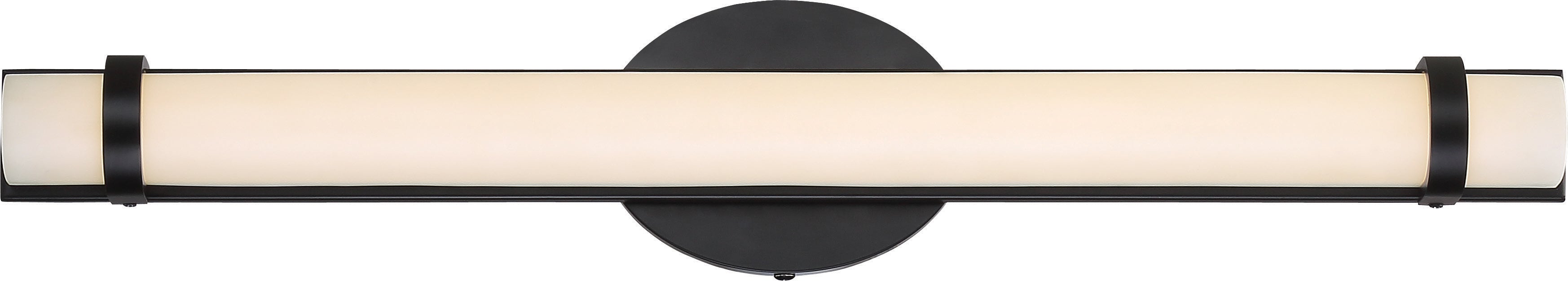 Nuvo Slice 1-Light 24" LED Double Wall Vanity Sconce in Aged Bronze Finish