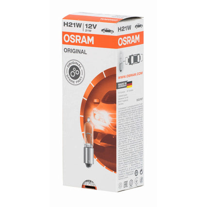 Osram H6W 64132 6W 12V BAX9s Parking Light Headlight Pilot Lamp - 1 Bu –  BulbAmerica