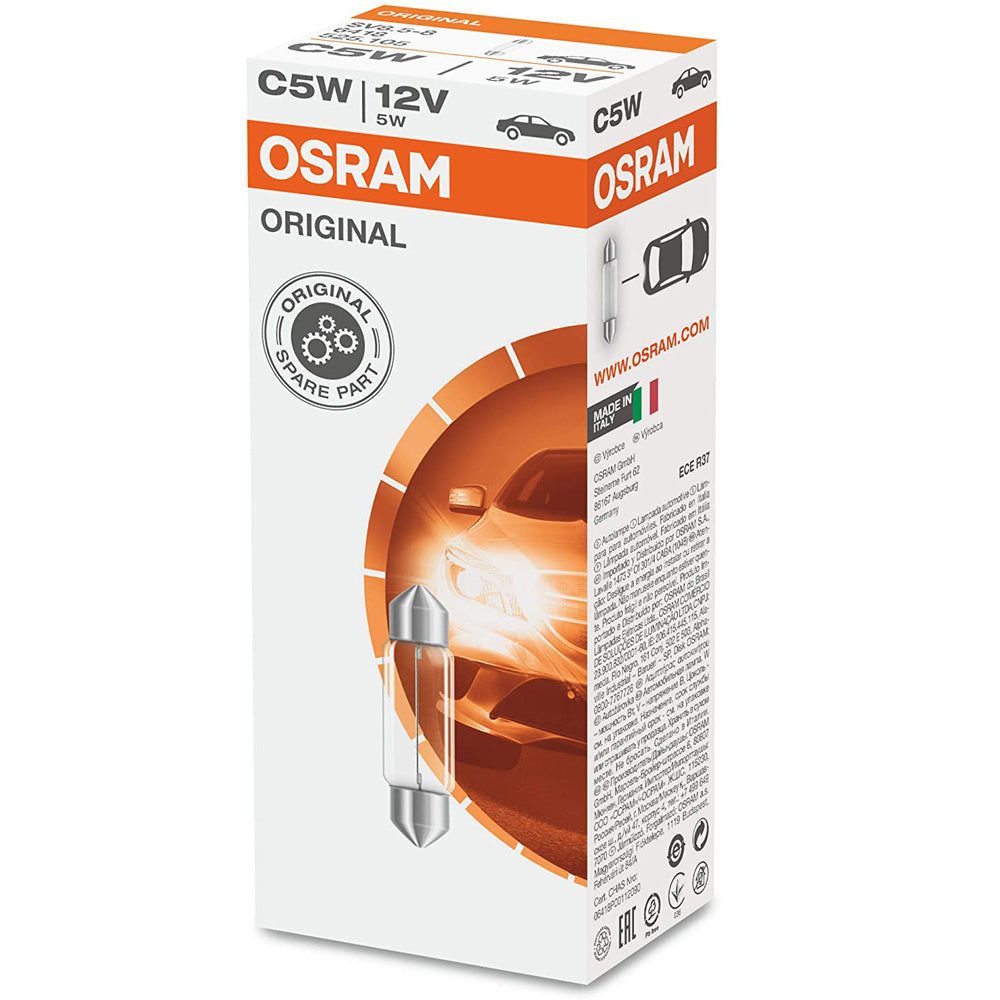 10-PK OSRAM 6418 C5W 36mm 12V 5W Festoon Automotive Bulb –