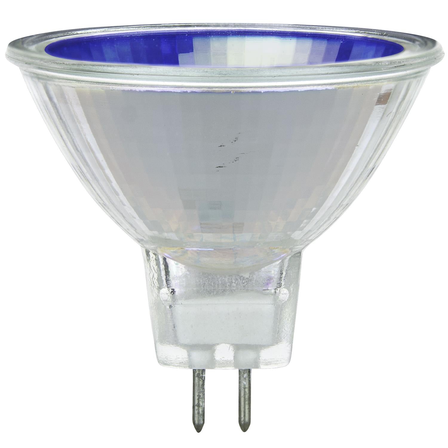 SUNLITE 50w 12v MR16 Narrow Spot 12deg. GU5.3 With Cover Guard Blue Halogen Bulb