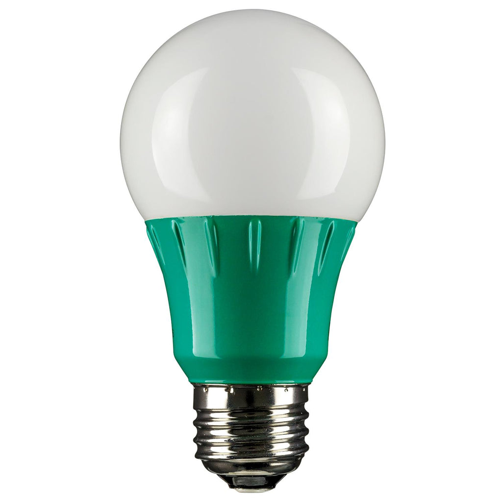 Sunlite 80146 Su Led A19 Colored 3w Light Bulb Medium E26 Base Green