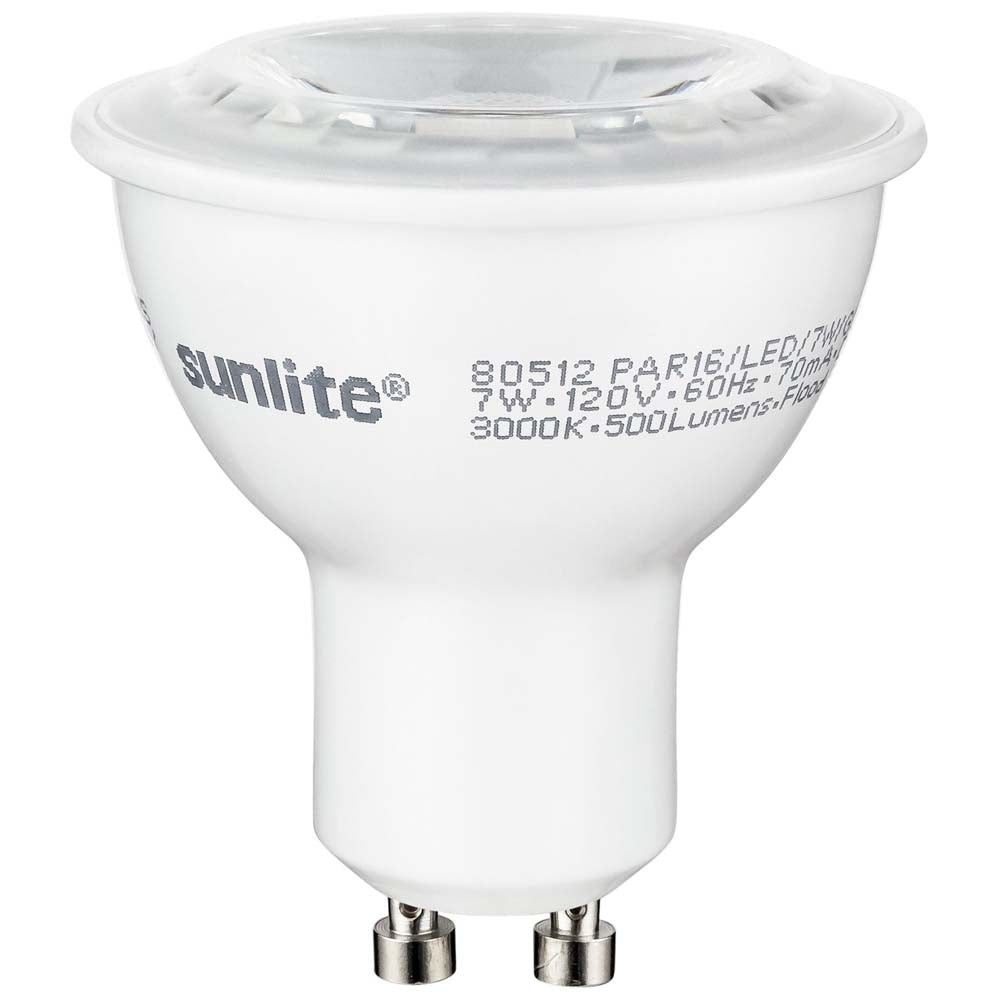Hectare warmte meester Sunlite LED MR16 Reflector Spotlight Bulb 7w 120v GU10 Base 3000K - Wa –  BulbAmerica
