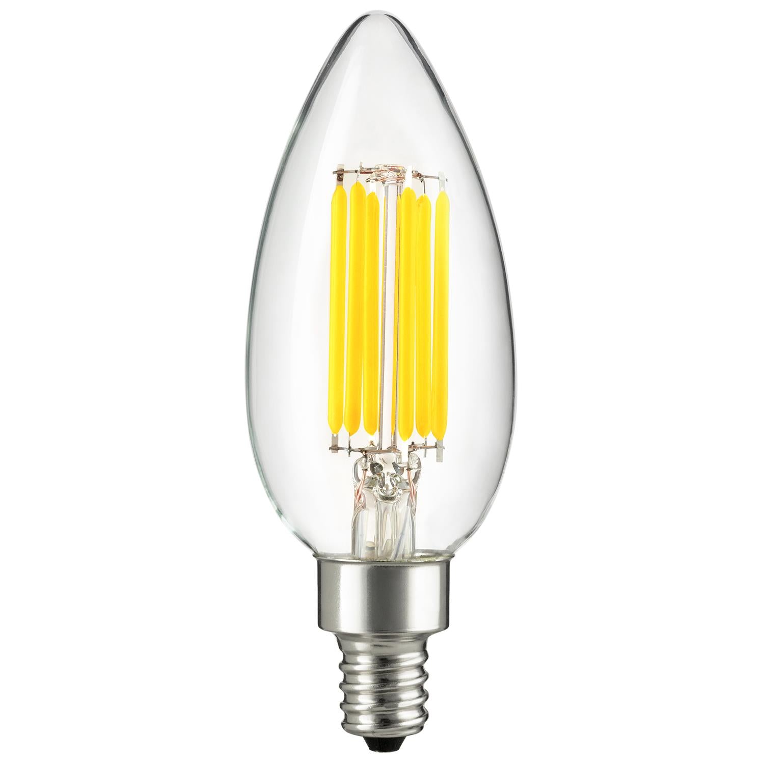 SUNLITE 81110-SU LED 5w Antique Torpedo Tip CTC B11 Light Bulb 4000K Cool White