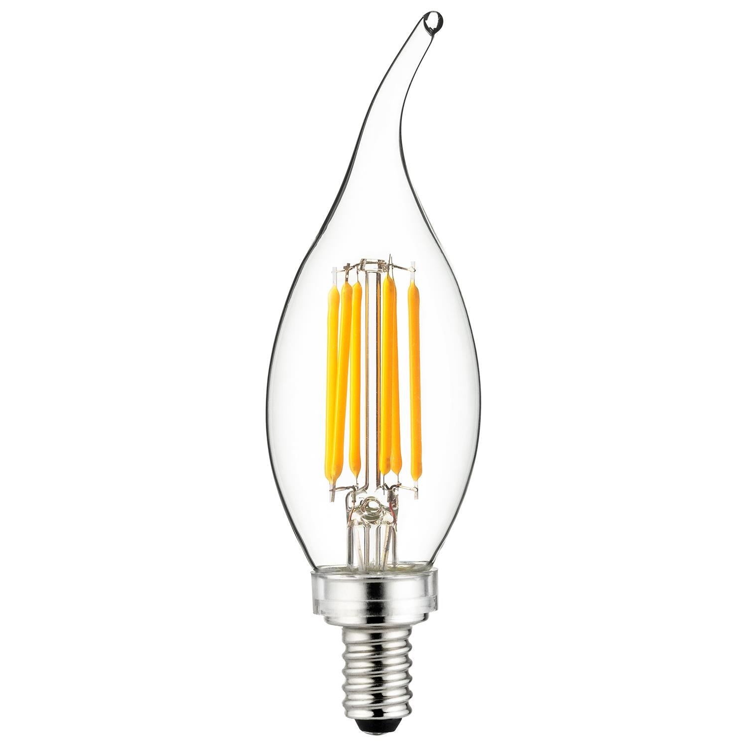 Vintage LED Night Light Bulb - C7 LED Candelabra Bulb with Filament LED and  Blunt Tip - 5W Equivalent - 53 Lumens