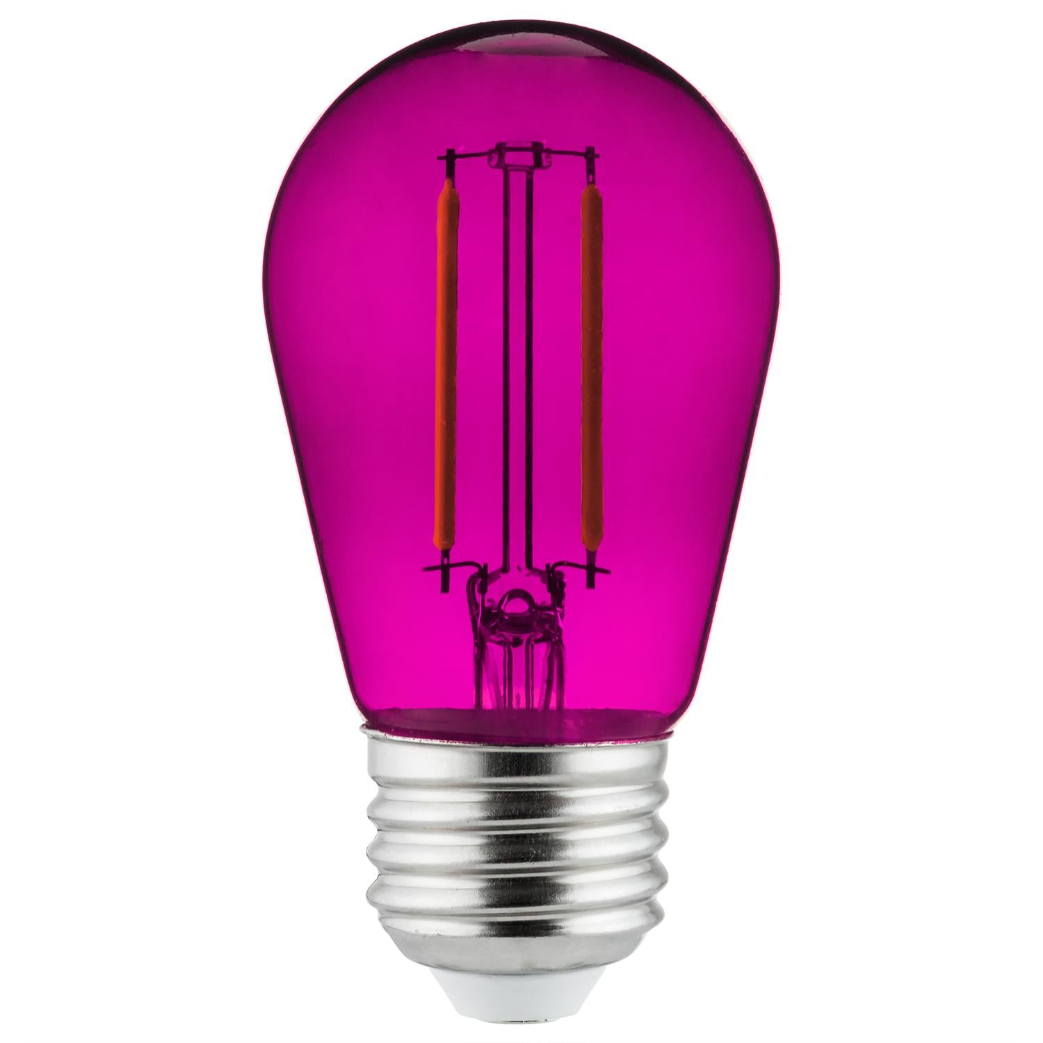 SUNLITE Filament S14 Sign Transparent Purple Colored Dimmable L BulbAmerica
