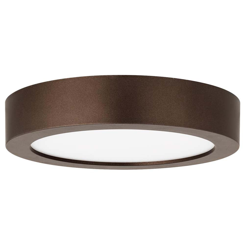 SUNLITE 5.5in. Round LED Mini Flat Fixture 600Lm 4000K Cool White Bronze Finish