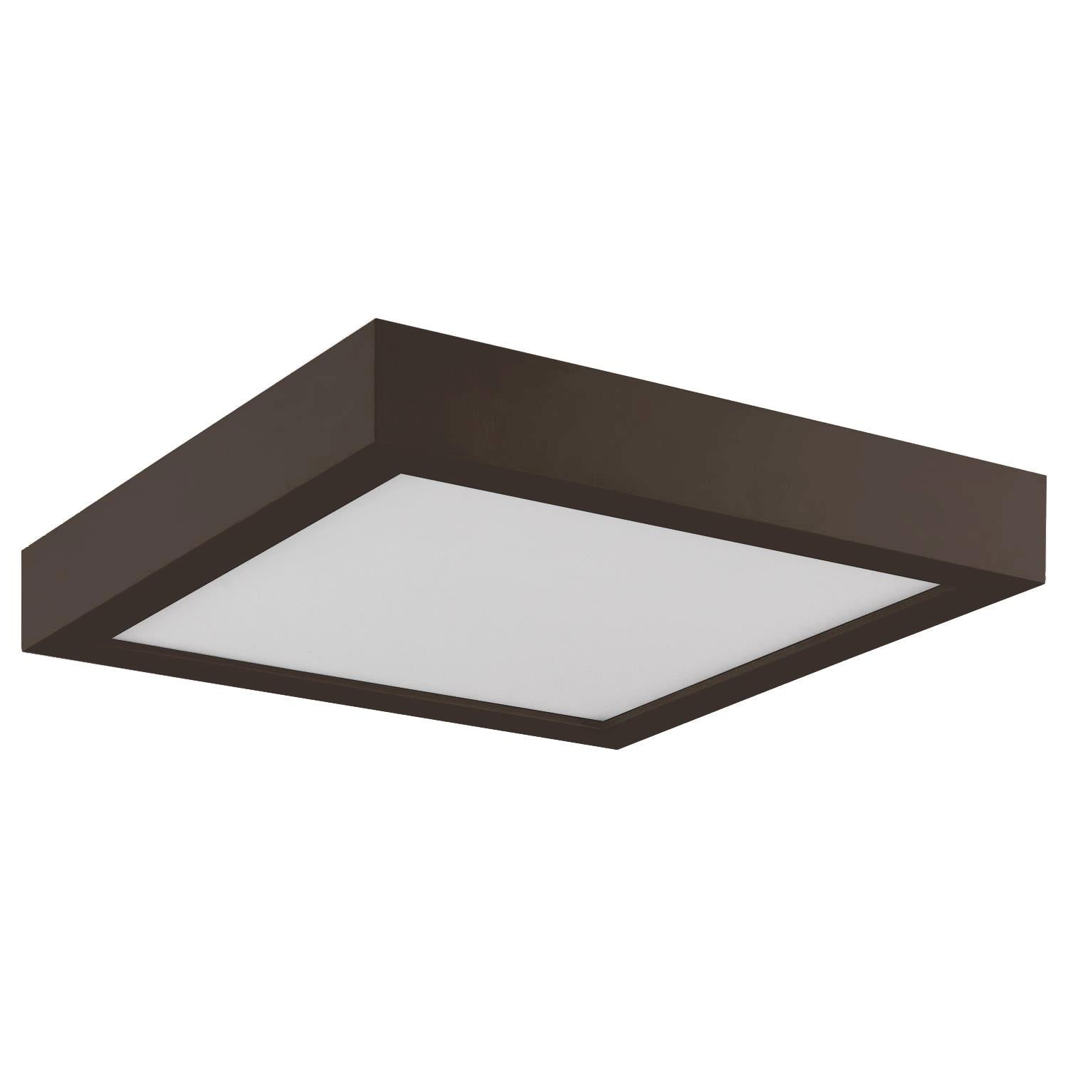 Sunlite 5.5in. Square LED Mini Flat Panel Fixture, 3000K - Warm White, Bronze Finish