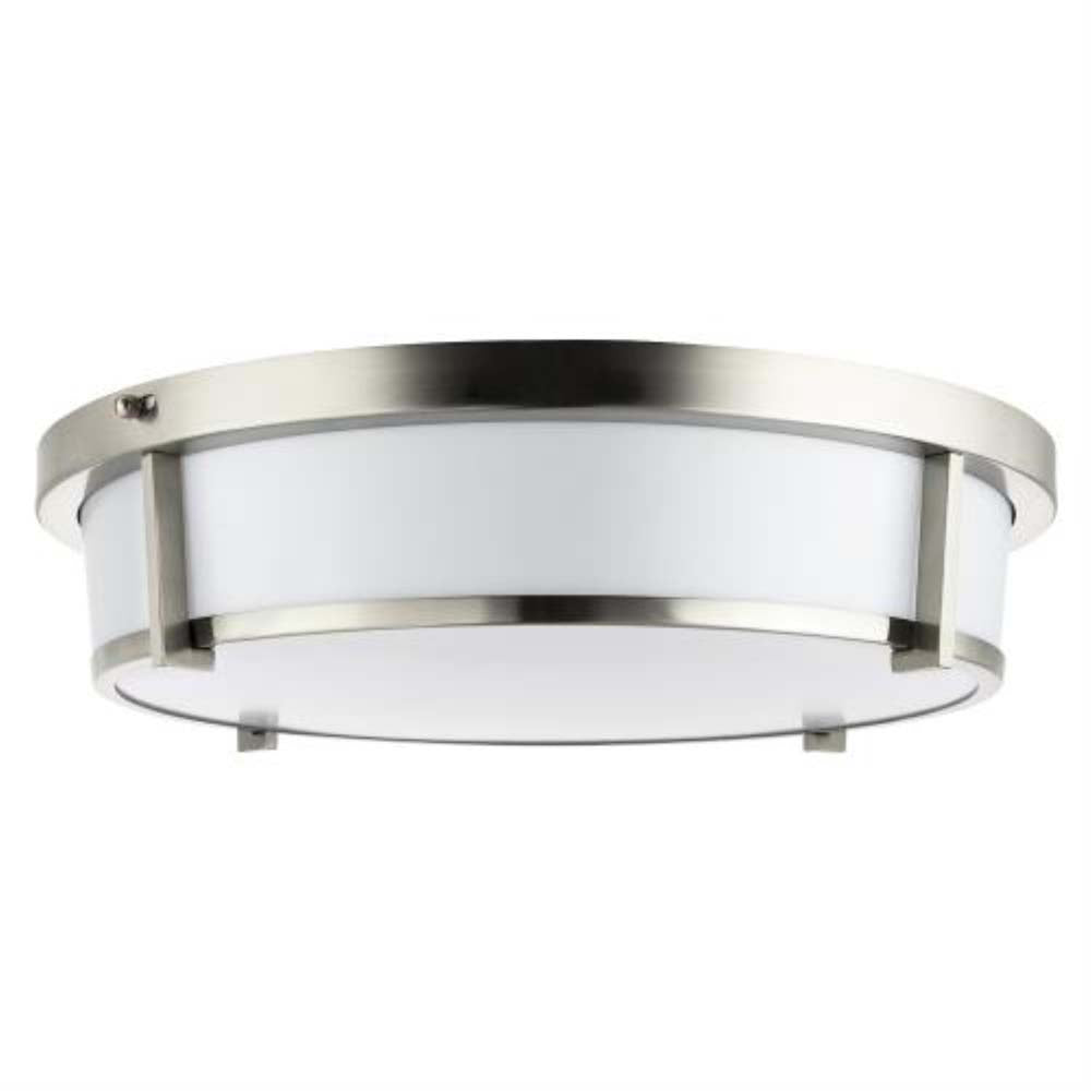 Sunlite 18-in 25w CCT Tunable Brushed Nickel Round LED Double Band Fixture