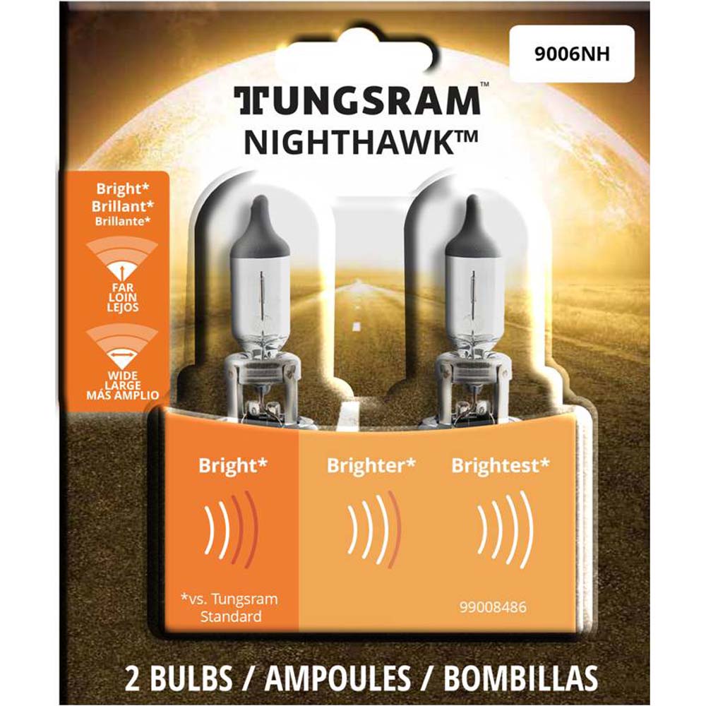 2Pk Tungsram 9006NH Nighthawk head lamps Automotive Bulb BulbAmerica