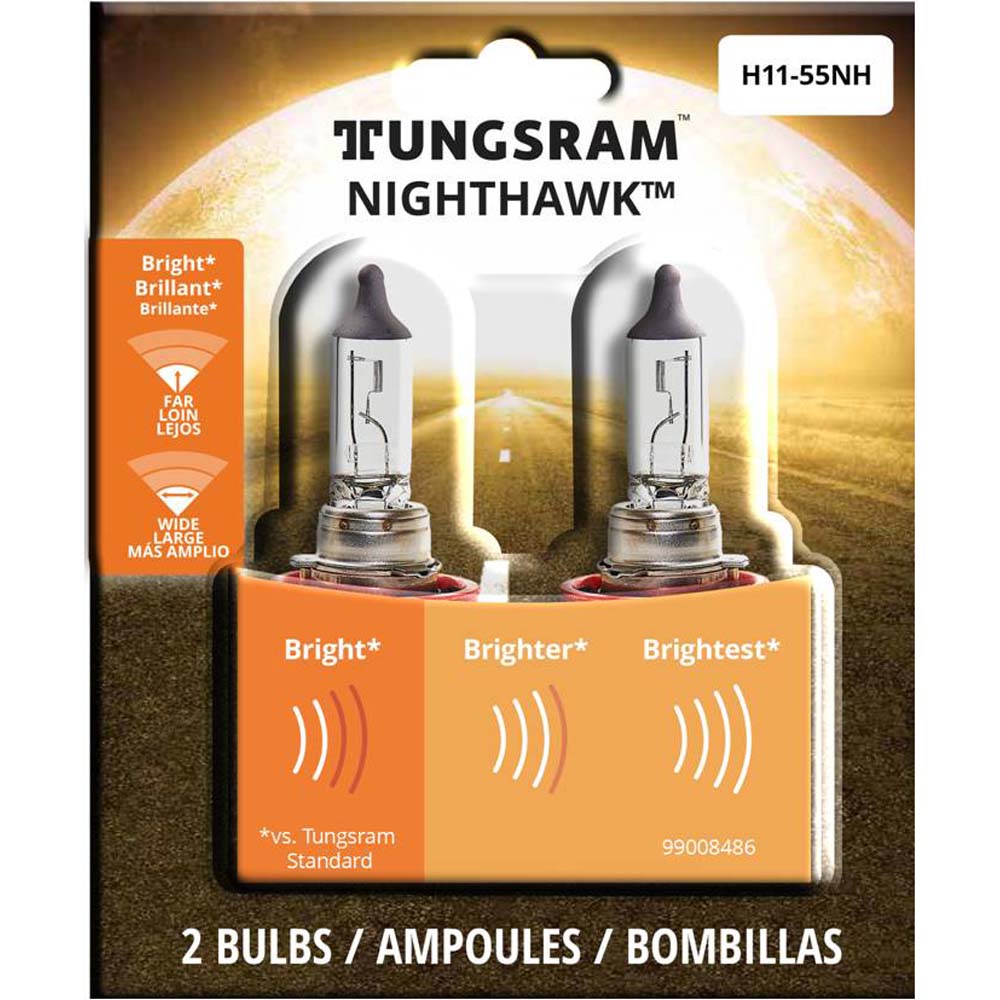 2Pk - Tungsram H11-55NH Nighthawk head lamps Automotive Bulb