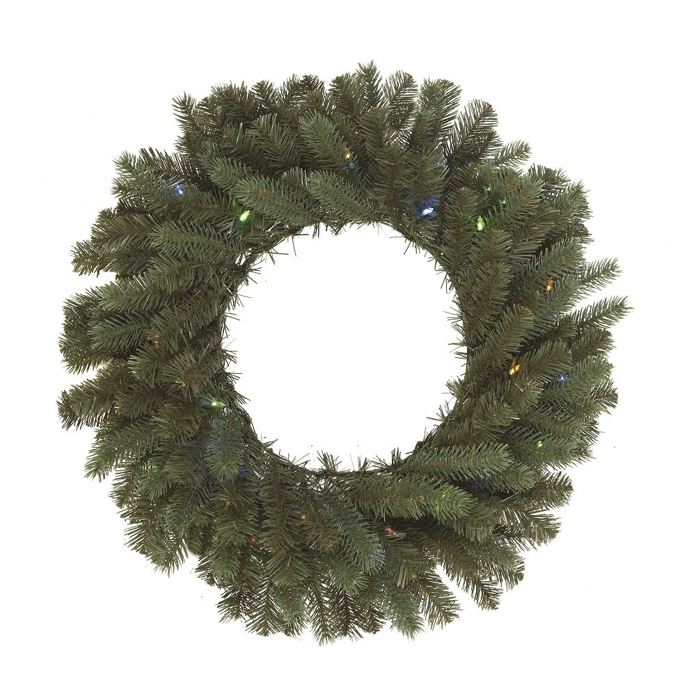 Vickerman 30 in. Colorado Wreath Battery Operated 50LED Warm White-Multi