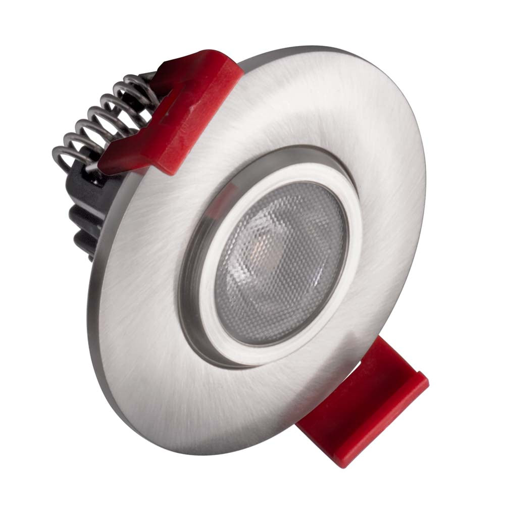 NICOR 2-inch LED Gimbal Recessed Downlight in Nickel, 3000K