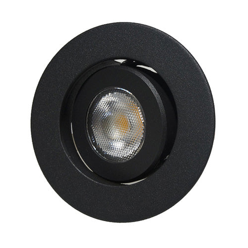 NICOR 2 in. LED Gimbal Downlight in Black, 3000K