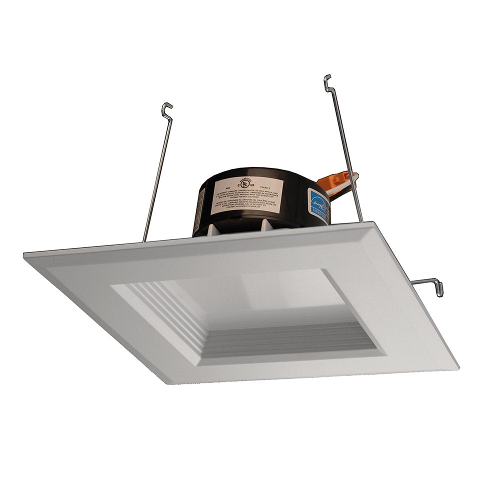 NICOR 5 in. White Square LED Recessed Downlight in 2700K