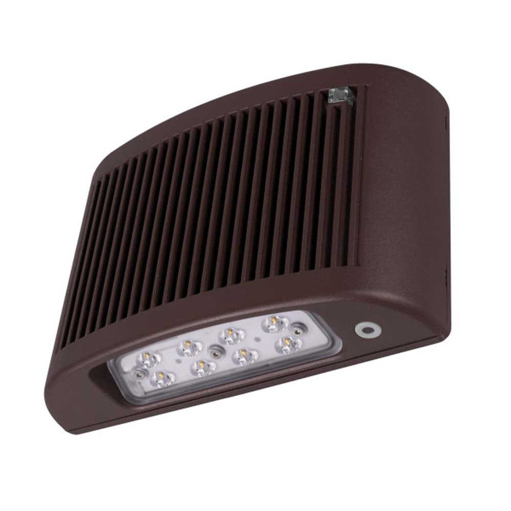 EOF Series Bronze Outdoor LED Full Cutoff Emergency Wall Pack w/ Photocell 5000K