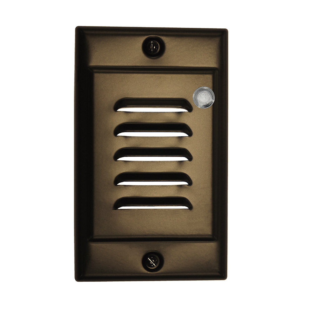 Oil-Rubbed Bronze Vertical Faceplate for NICOR LED Step Light with Photocell