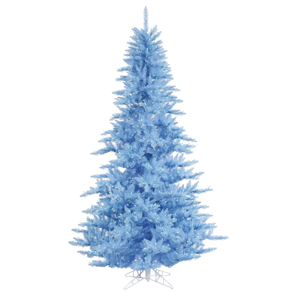 Vickerman 3' x 25" Sky Blue Fir Artificial Tree w/ 100 Sky Blue Dura-Lit Lights