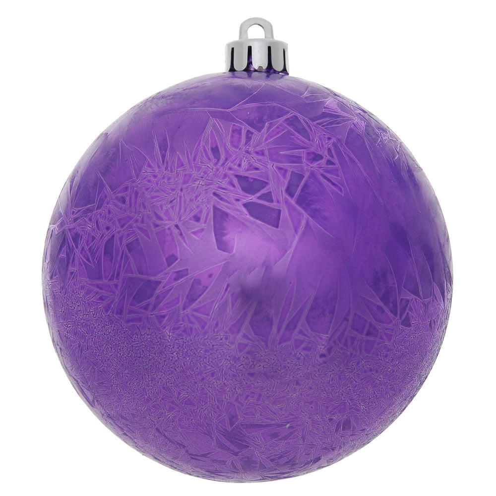 Vickerman 4 in. Purple Ball Christmas Ornament