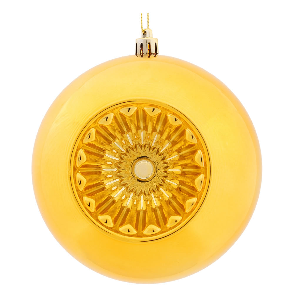 Vickerman 4.75 in. Honey Gold Ball Christmas Ornament