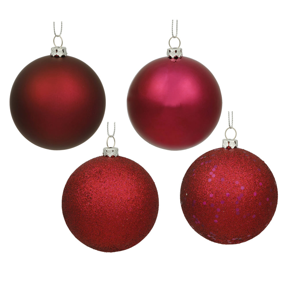 Vickerman 2.4 in. Wine Ball 4-Finish Asst Christmas Ornament