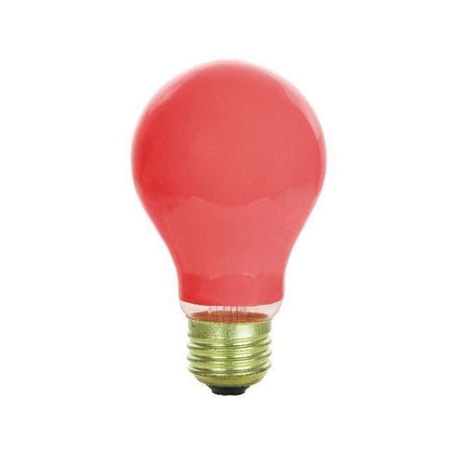 2Pk - SUNLITE 60w A19 120v Ceramic Red Medium Base incandescent lamp