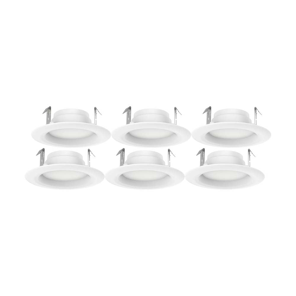 6Pk - Satco 8.7w LED 4-in 90 CRI 3000K Warm White Downlight Retrofit