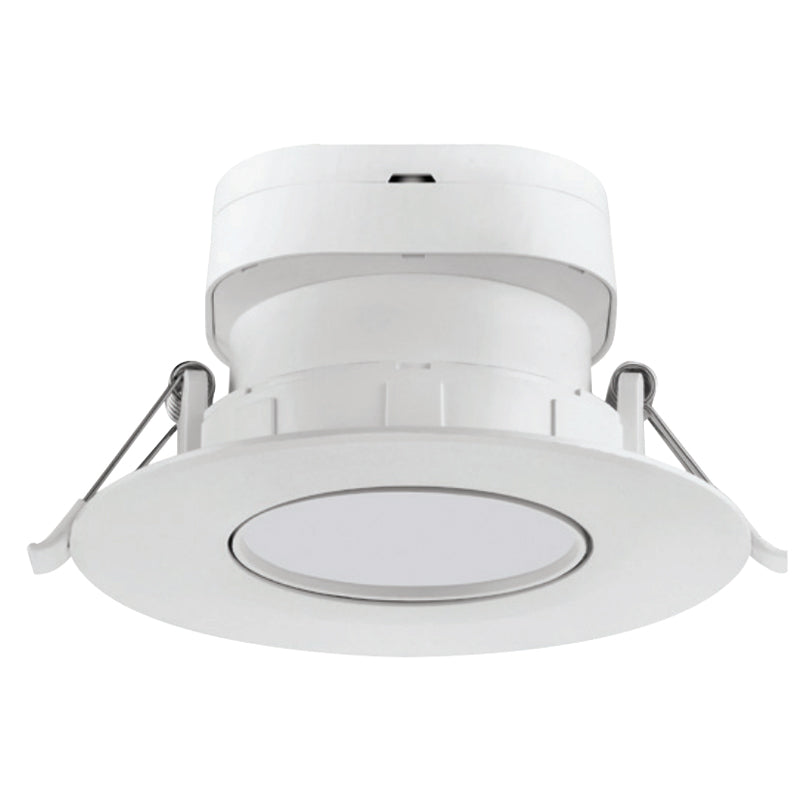 Satco 4" 7W Round LED Gimbal Downlight - 4000K - Cool White, White Finish