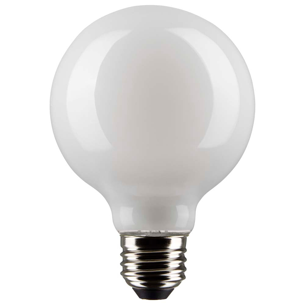 Satco 4.5w G25 Globe Filament LED 3000K Medium Base White Dimmable - 40w equiv