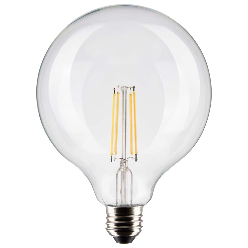 Satco 8w G40 Globe Filament LED 4000K Medium Base Dimmable - 100w equiv