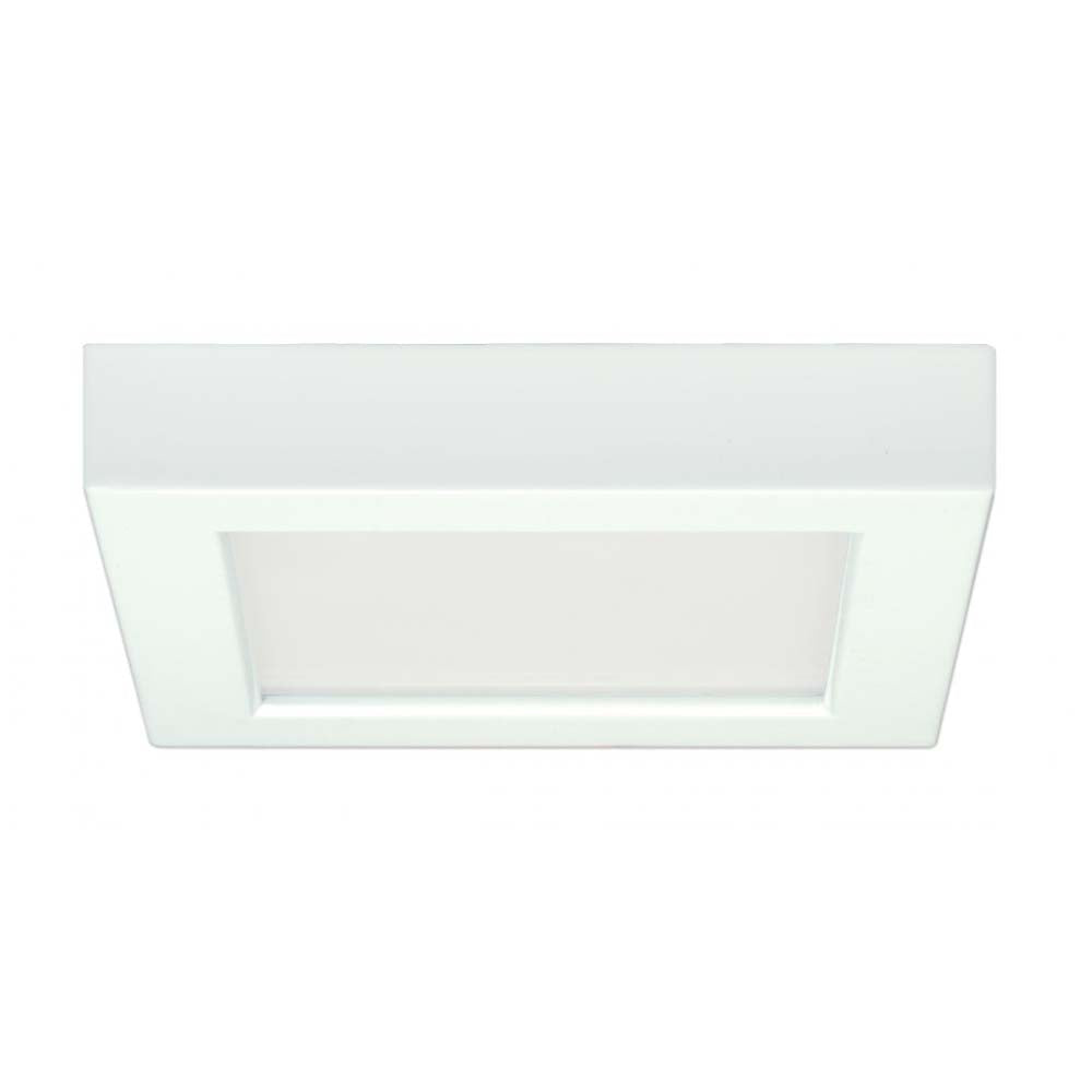 10.5w 5.5-in Flush Mount LED Fixture 5000K Square Shape White Finish 120v