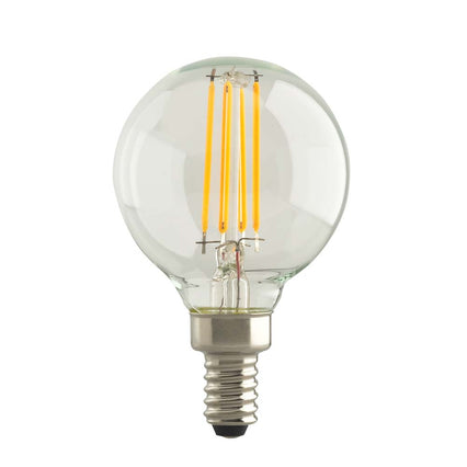 Satco S3824 15W 120V Globe G16.5 Satin White E12 Candelabra Base Incand.  bulb