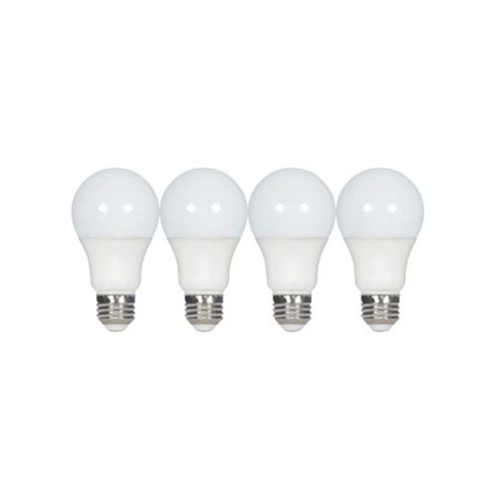 4Pk - Satco 9.5w A19 LED Frosted 2700K Medium Base 220 deg. Beam Angle 120v