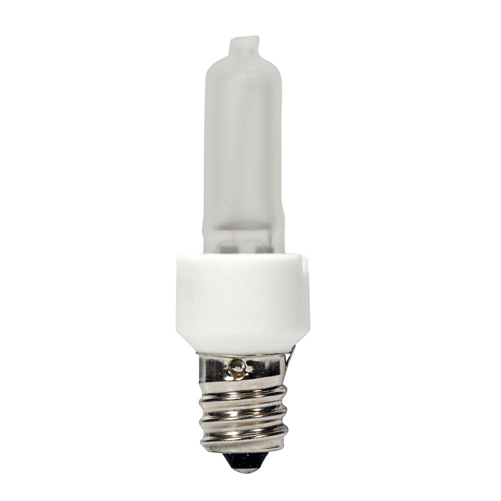 Satco KX-2000 60W 120V JDX E12 Candelabra base Frost Xenon halogen bulb