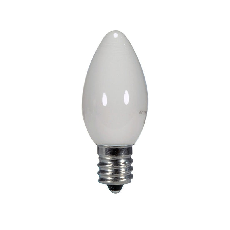 Satco 0.5W C7 Torpedo, E12 Candelabra Base LED Light Bulb - 2700K