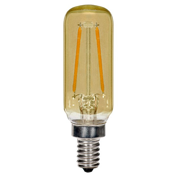 Satco 2.5w T6 E12 LED 120v 2000K 150 lumens Vintage style filament lamps