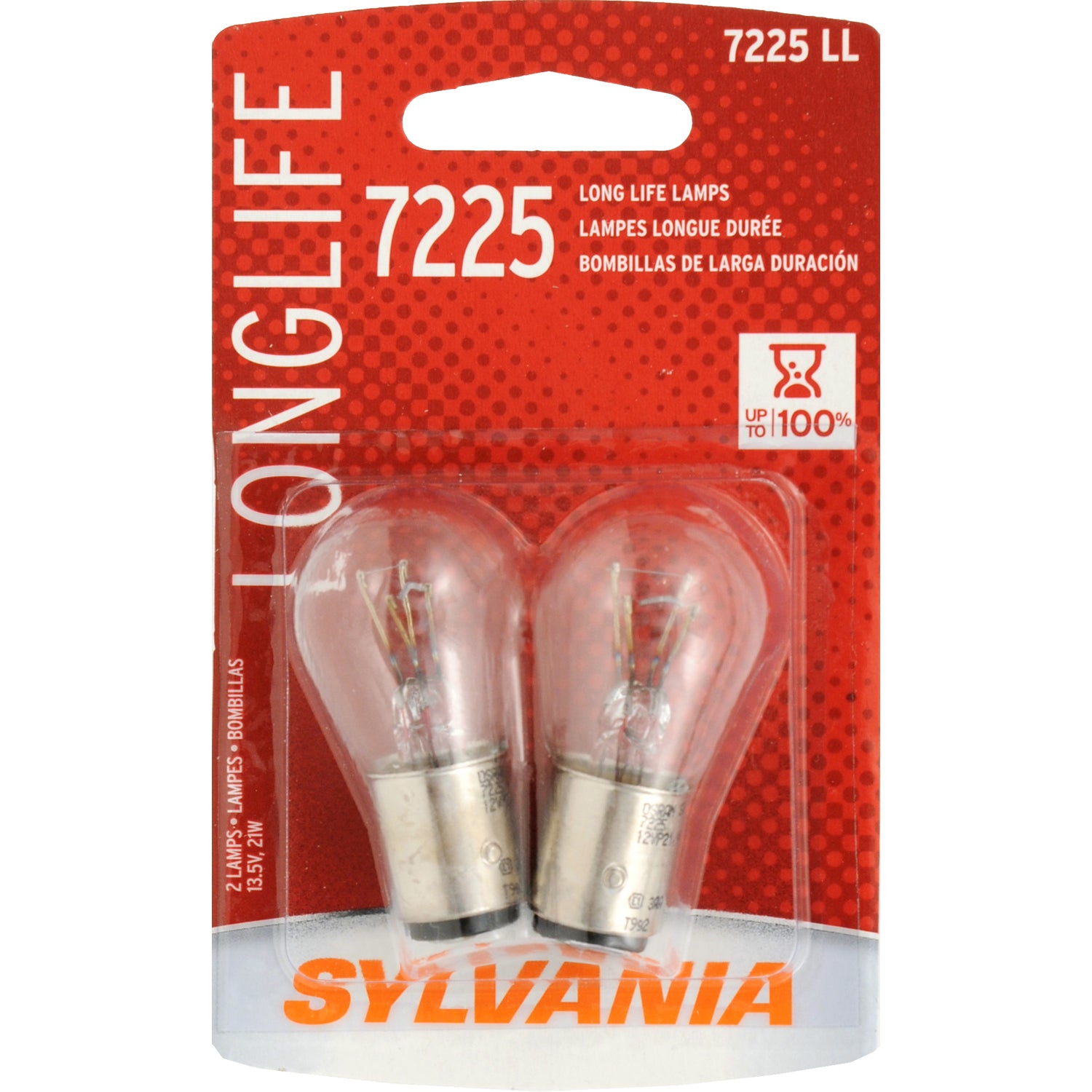 Long life лампа. Sylvania 7443 long Life Miniature Bulb. Лампа Life. 7443 Лампа. Sylvania p21/5w.