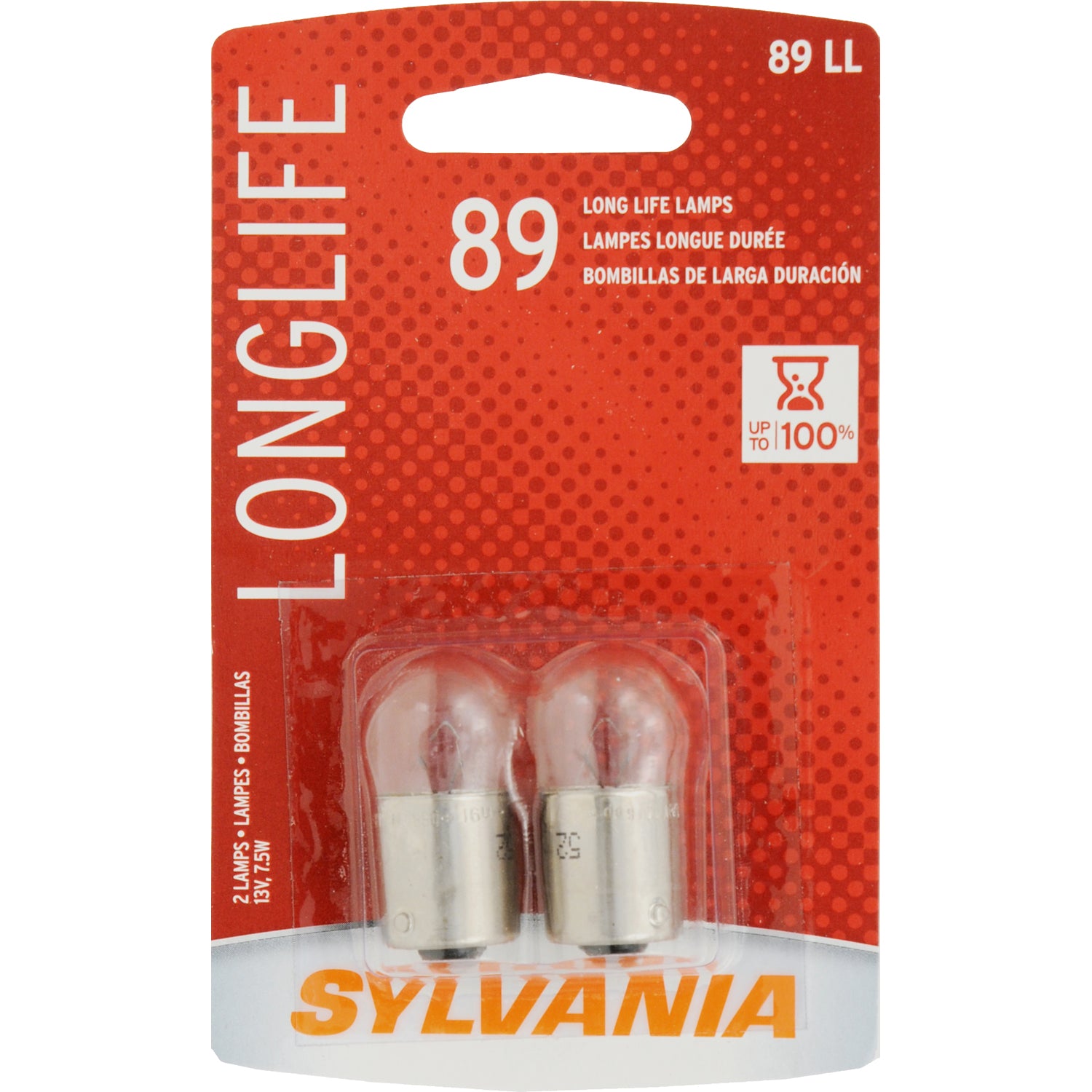 2-PK SYLVANIA 89 Long Life Automotive Light Bulb