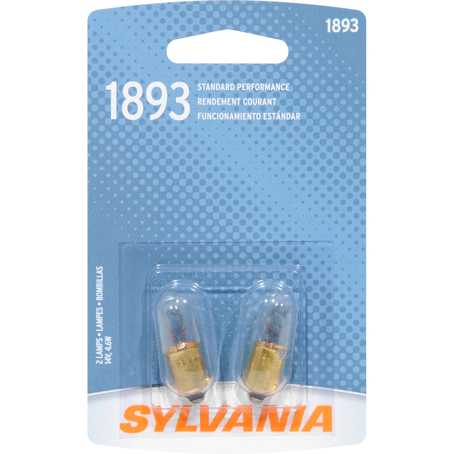 2-PK SYLVANIA 1893 Basic Automotive Light Bulb