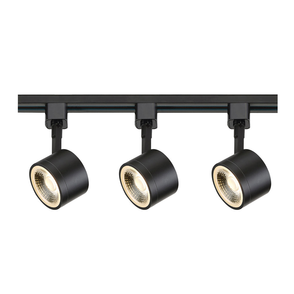 Nuvo TK404 Round Black 3 Light LED Track Kit - 36 watts - Soft White