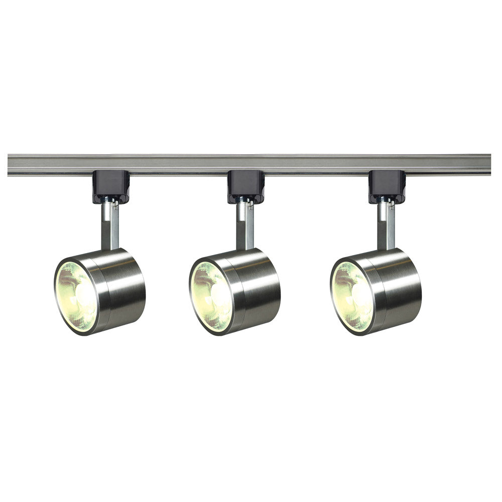 Nuvo TK407 Round Brushed Nickel 3 Light LED Track Kit - 36 watts - Soft White