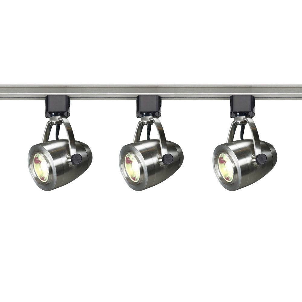 Nuvo TK417 Pinch Back Brushed Nickel 3 Light LED Track Kit - 36w - Soft White