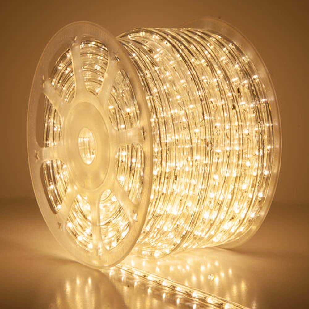 WinterGreen 150 ft Warm White LED Rope Light 2-Wire 120 Volt