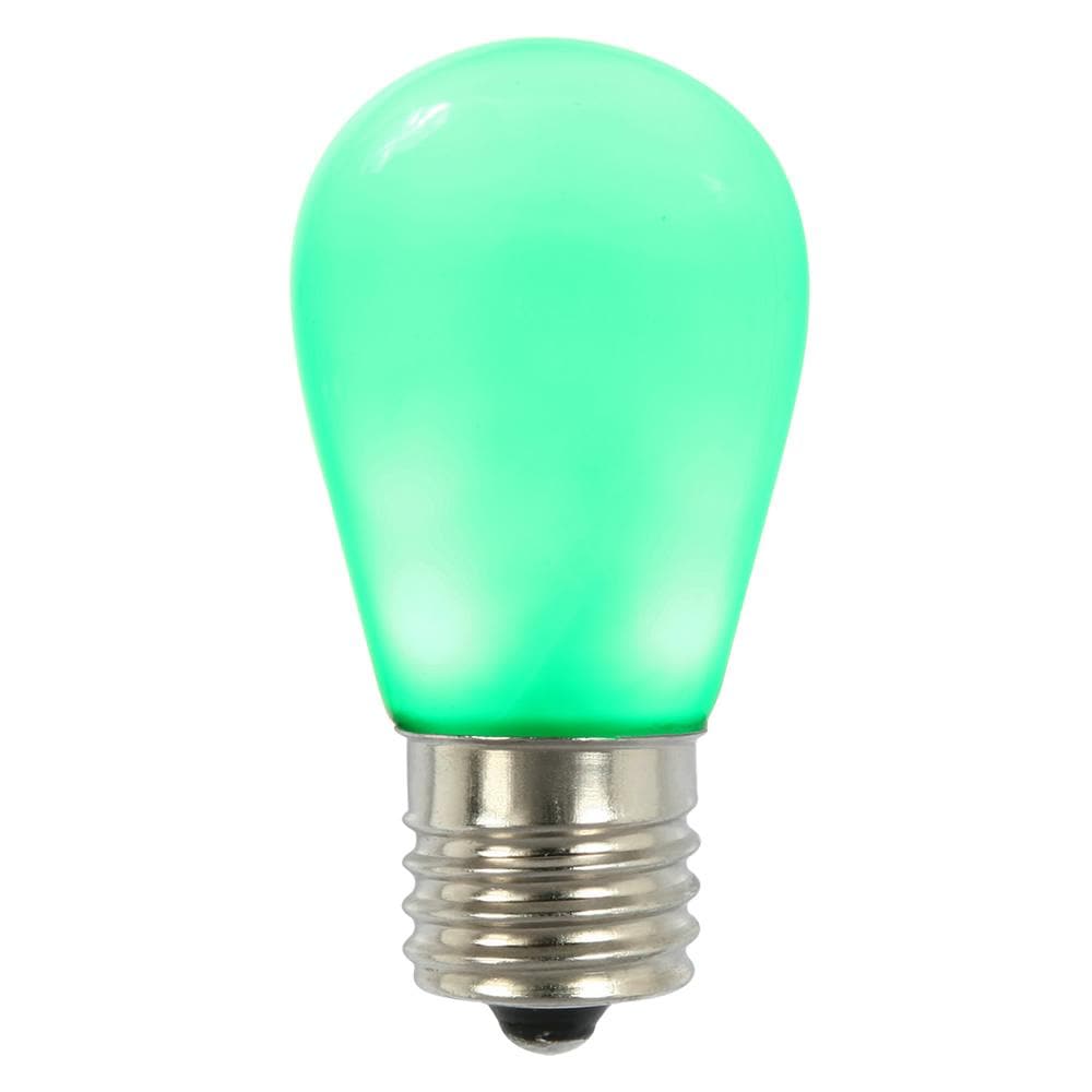 S14 LED Green Ceramic Bulb E26 Nk Base