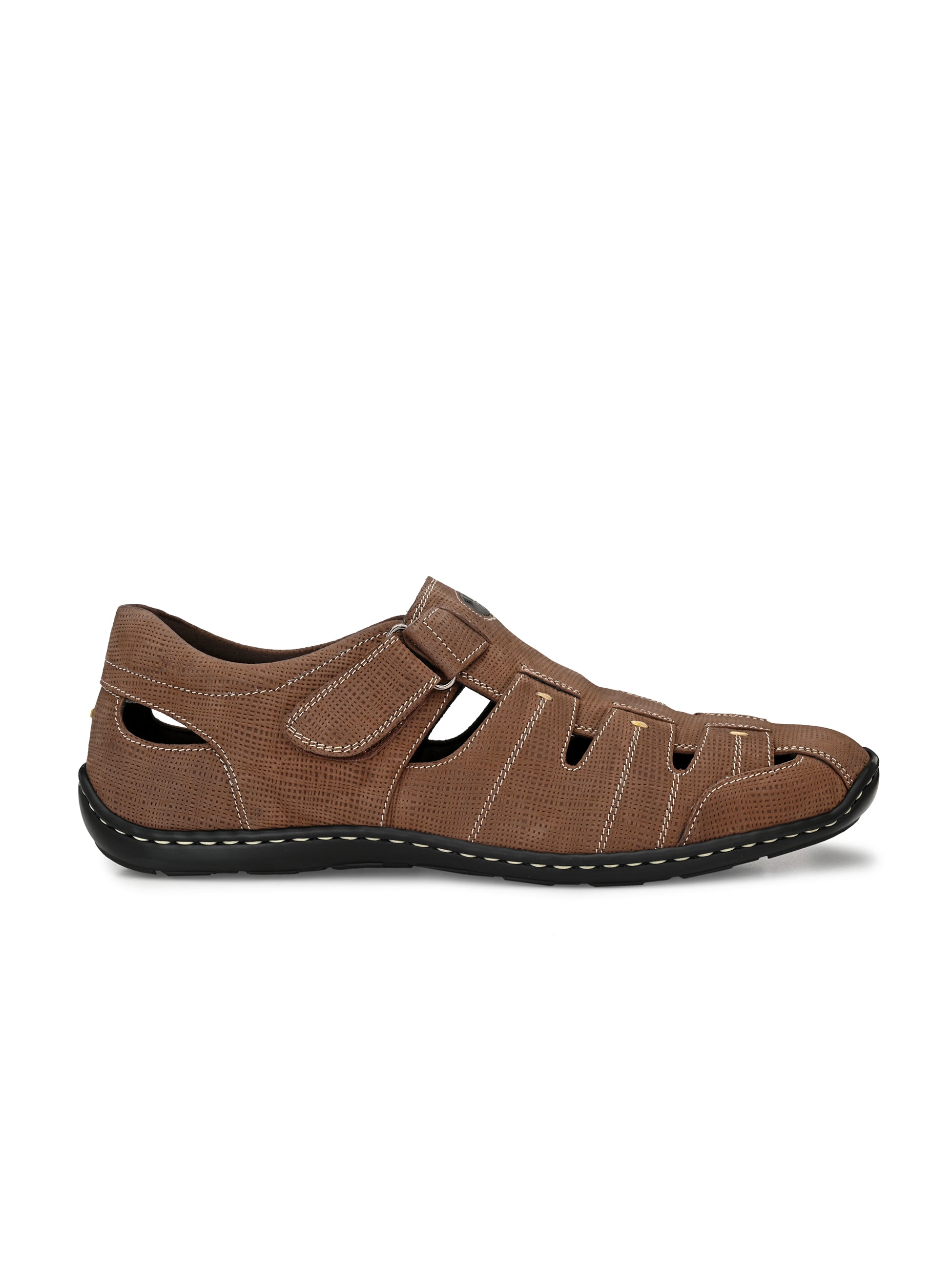 Hitz Brown Leather Shoe-Style Sandals for Men – Hitz Shoes Online
