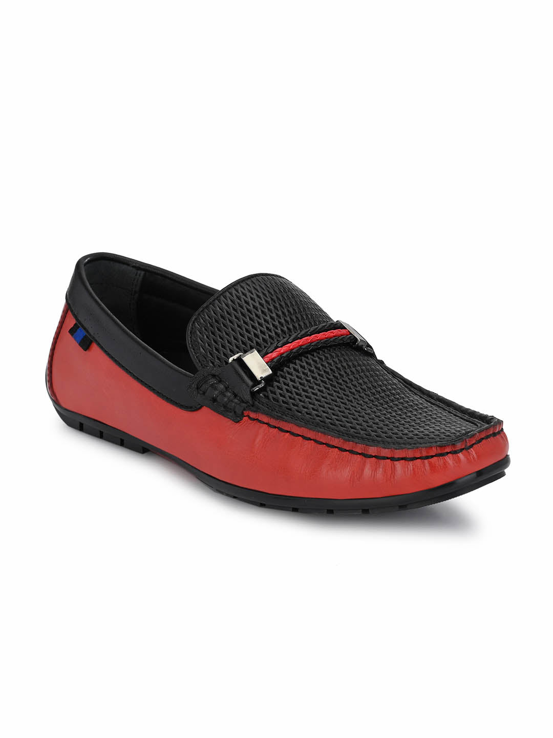 brænde Beliggenhed rim Men Colourblocked Red Black Loafers Shoes – Hitz Shoes Online