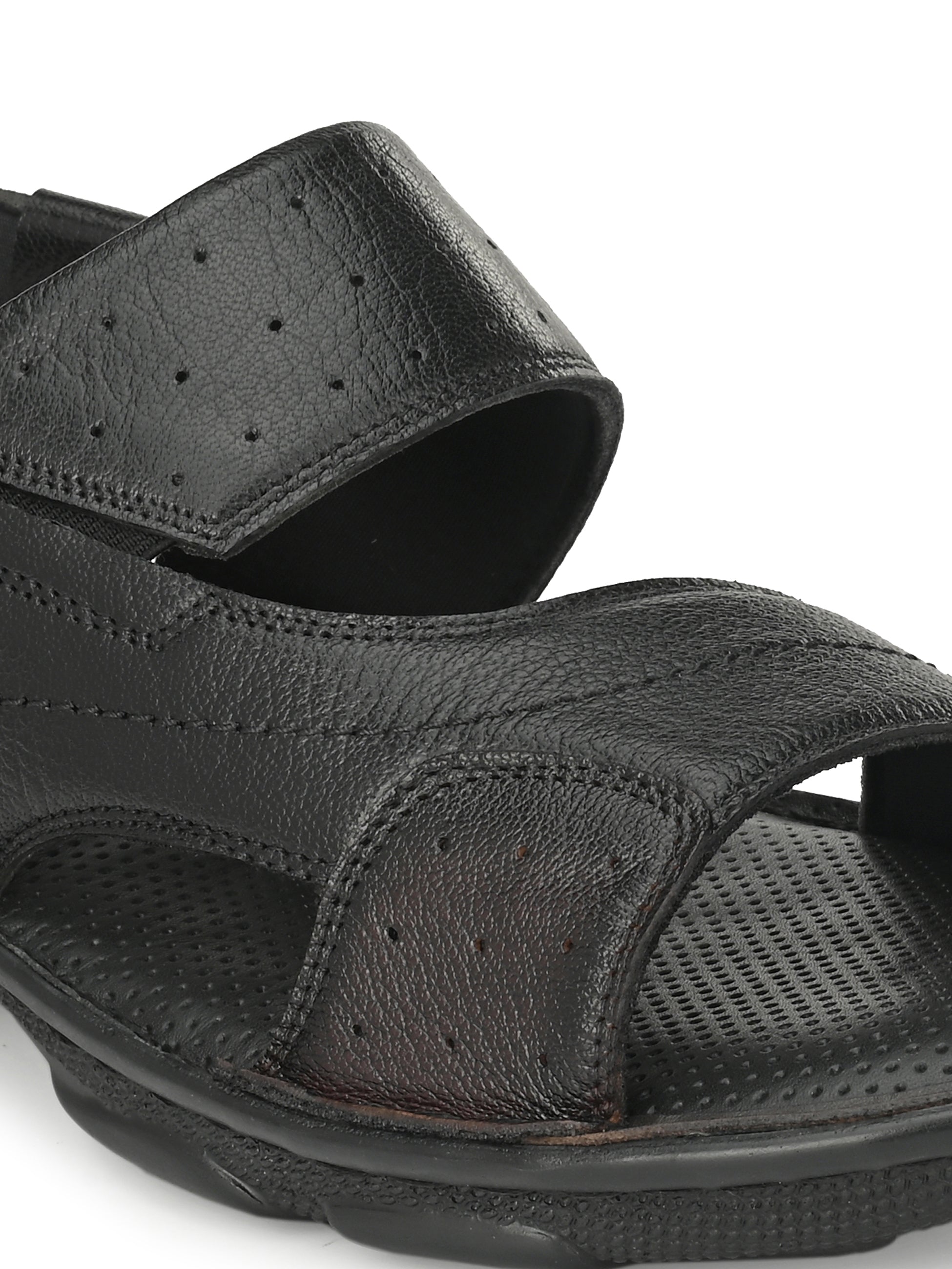 HITZ PYOTR BLACK SANDALS FOR MEN – Hitz Shoes Online