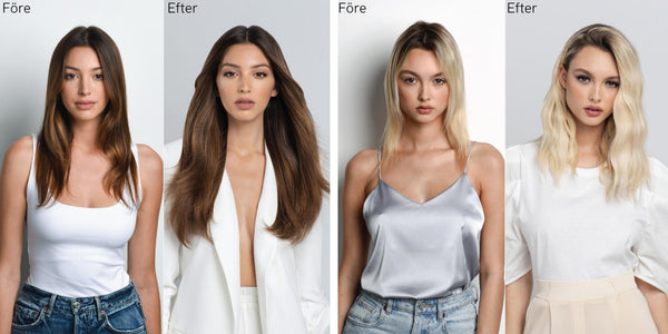 Hairtalk Keratin hårförlängning före och efter bilder