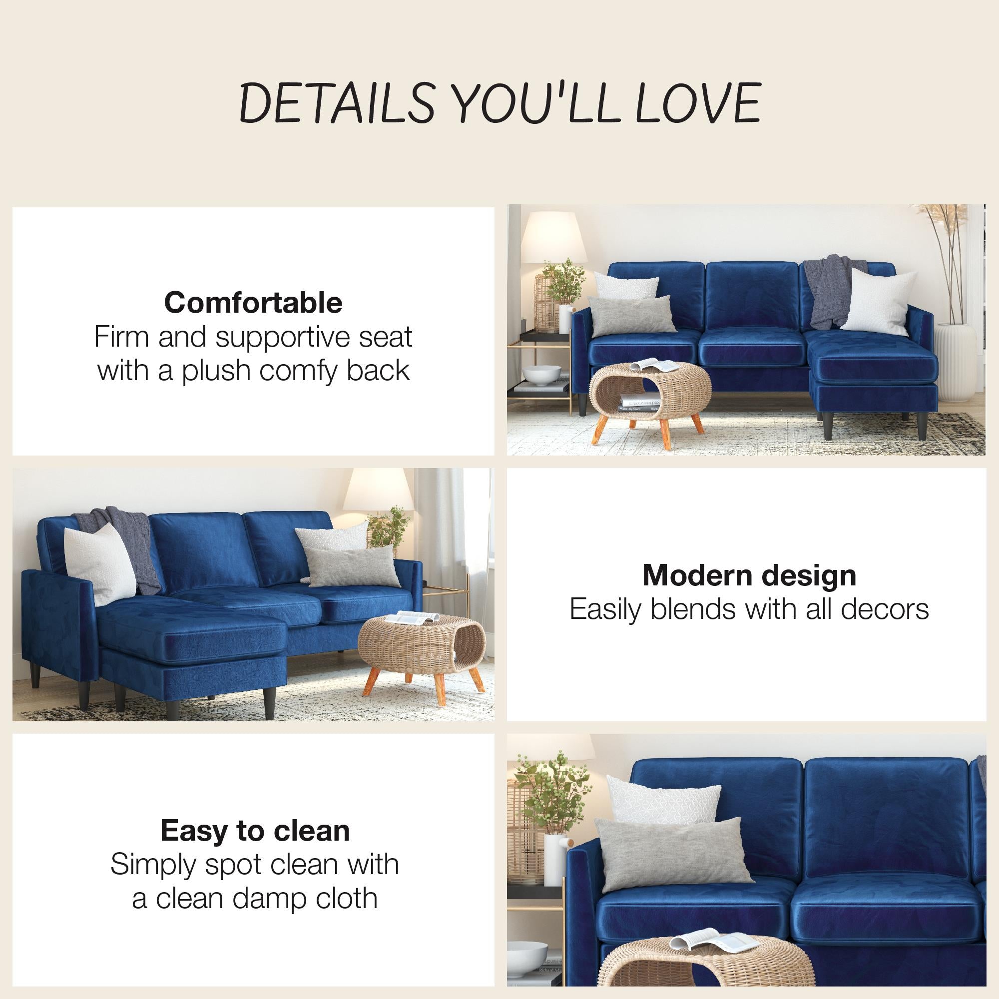 Reversible Winston Sofa Sectional